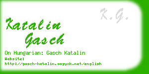 katalin gasch business card